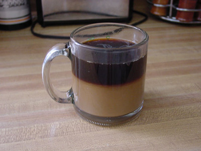 Liquid-Liquid barrier in Coffee with Creamer