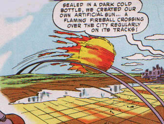 Krypton City's Sun on Tracks 1958