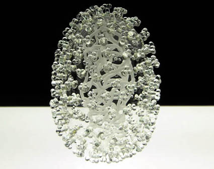 H1N1 Glass Sculpture