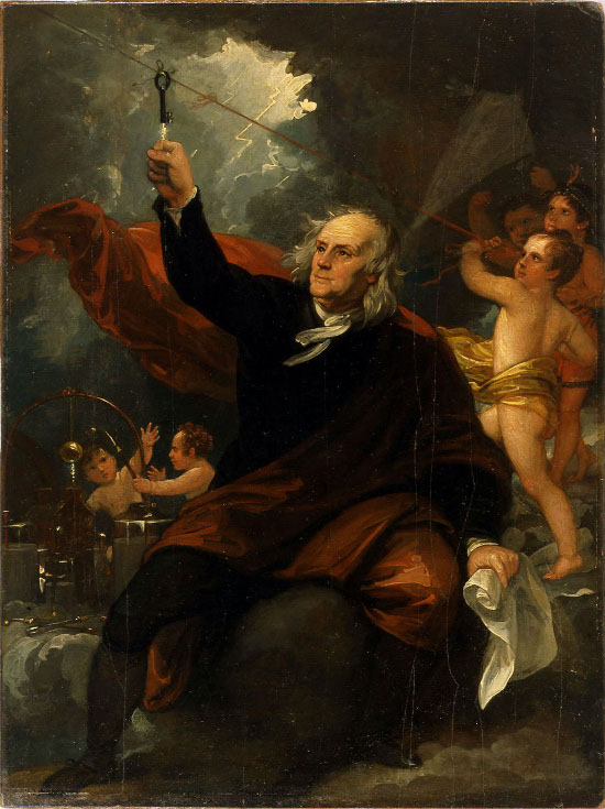 Benjamin West's Benjamin Franklin Drawing Electricity from the Sky
