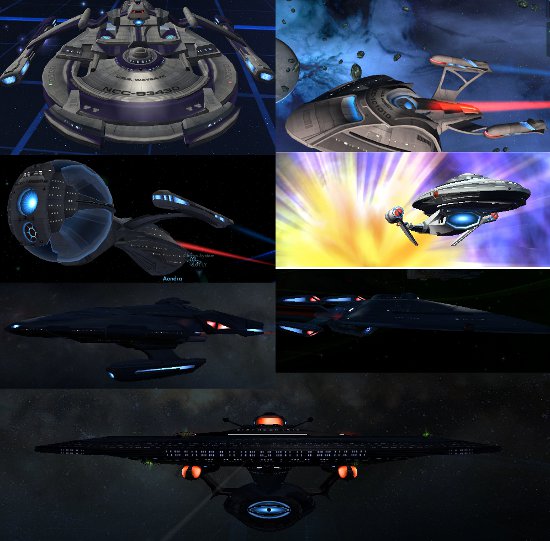 The ships I earned in STO Waygate, Asimov, Beagle, Sagan, Odyssey, Feynman, and the Enlightenment.