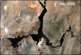 Animation of Lake Mead's Water Levels from 2000 - 2004