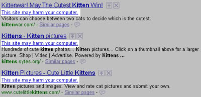 Kitten Sites have Malware