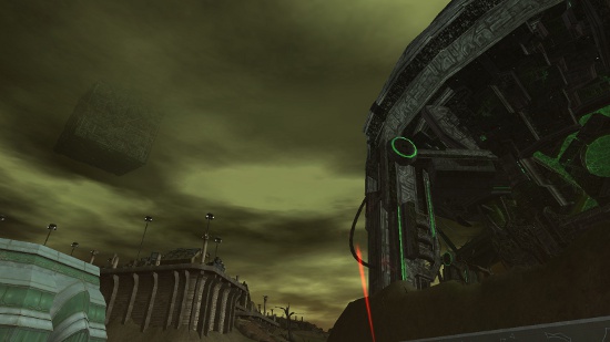 A Borg Cube Haunts the Skies of the Deferi Homeworld